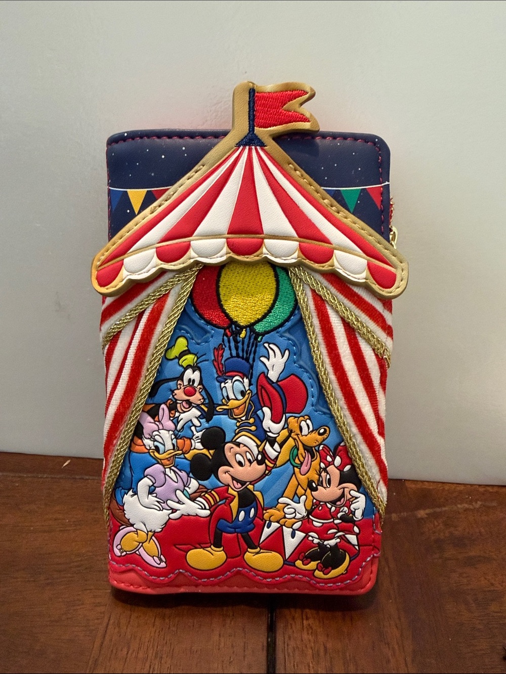 Loungefly Disney Mickey Mouse & Friends Circus Tent Wallet New Without Tags